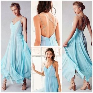 Kimchi Blue Waterfall Chiffon Maxi Dress NWOT